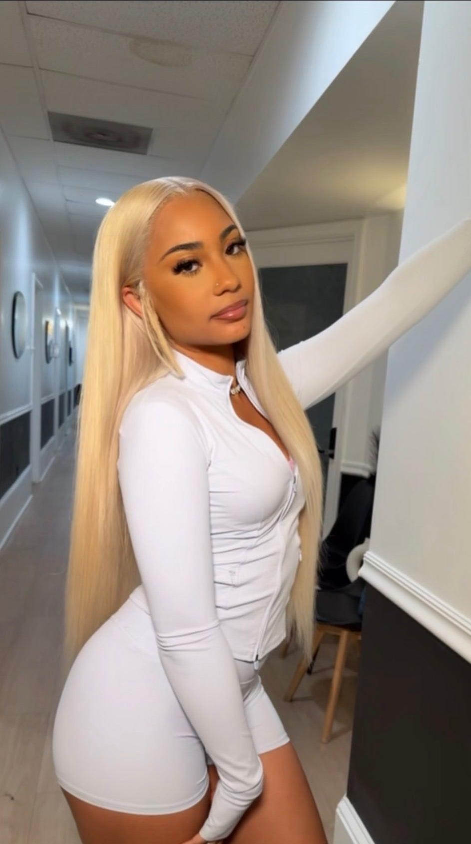 13x6 blonde silky straight unit
