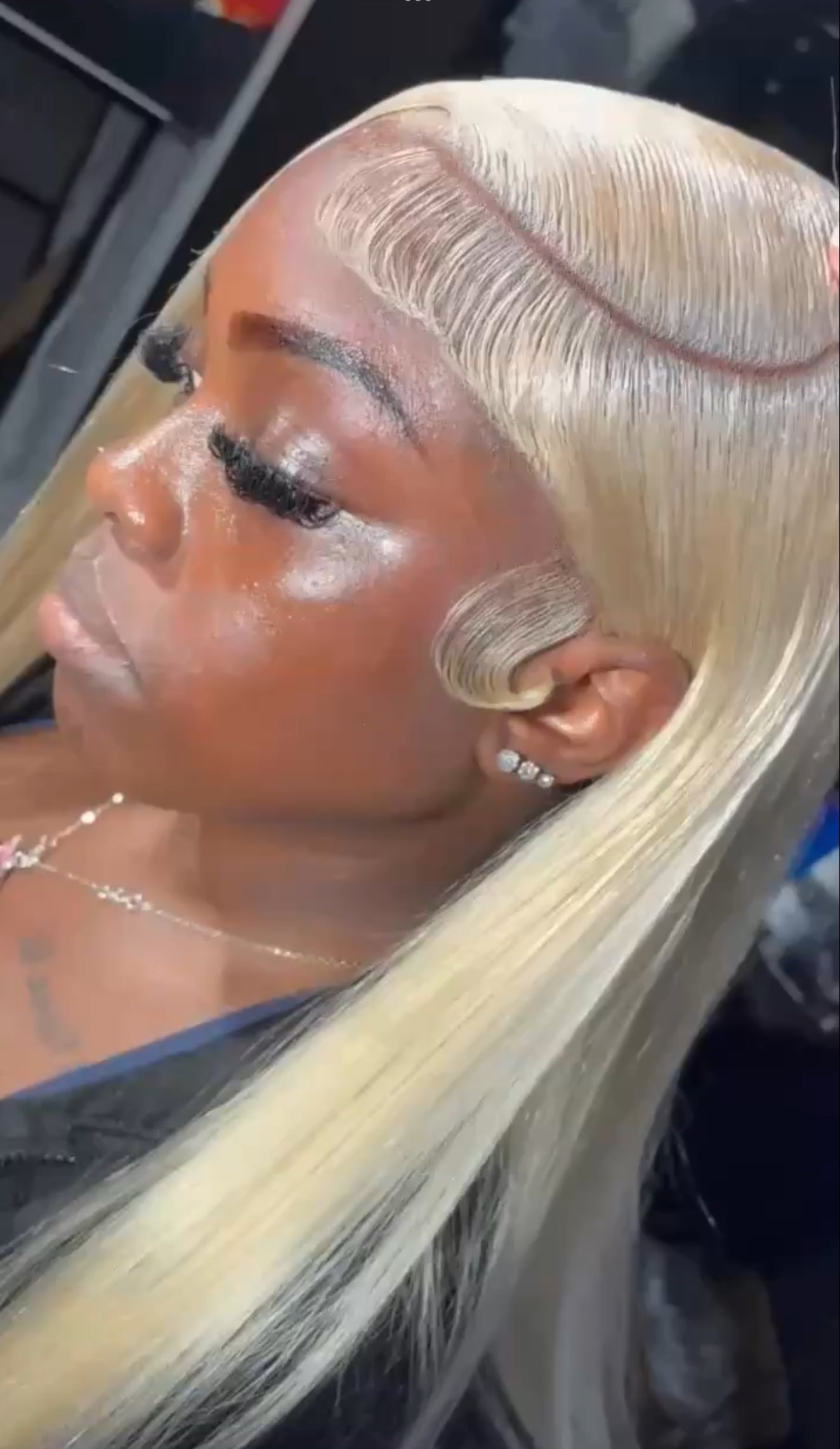 13x6 blonde silky straight unit